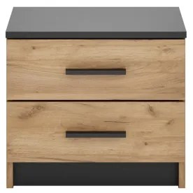 Comodino TOD rovere craft/nero