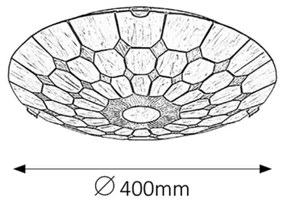 Rabalux 8091 - Tiffany plafoniera in vetro colorato MARVEL 2xE27/60W/230V