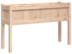 Fioriera Giardino con Gambe 110x31x70 cm Legno Massello Pino