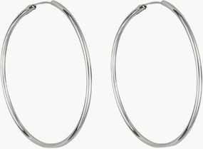 Orecchini a cerchio in oro bianco Lisses