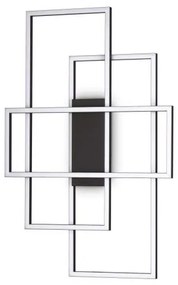 Lampada da soffitto frame pl rettangolo nero