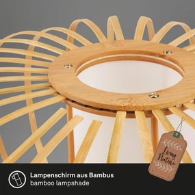 Briloner 3759011 - Plafoniera 1xE27/10W/230V diametro 40 cm bambù