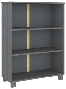 Libreria hamar grigio scuro 85x35x112 cm legno massello di pino