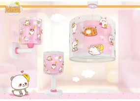 Dalber 41762S - Lampadario per cameretta KAWAII FRIENDS 1xE27/15W/230V rosa
