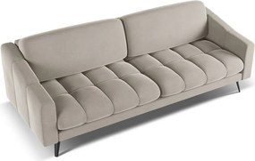 Divano beige con rivestimento in velluto 238 cm Nalu – Makamii