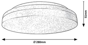 Rabalux - Plafoniera da bagno LED/24W/230V IP54 3000K/4000K/6000K