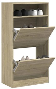 Scarpiera Rovere Sonoma 60x34x116 Cm İn Legno Multistrato /