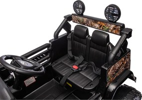 Macchina Elettrica per Bambini Fuoristrada Toyota Fj Cruiser 12V Telecomando Ruote in Gomma e Sedile in Pelle Nero e Mimetico...