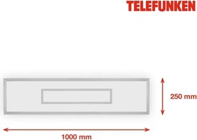 Pannello LED RGBW dimmerabile LED/20W/230V argento + telecomando