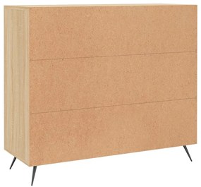 Credenza Rovere Sonoma 90x34x80 cm in Legno Multistrato