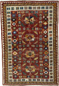 Gabbeh Tappeto 190x130 Rosso (Iran) Annodato A Mano