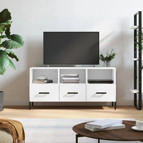 Mobile Porta Tv Bianco 102x36x50 Cm İn Legno Multistrato /