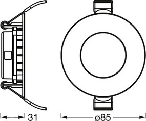 Osram - Set da 3 faretti LED da incasso SLIM 4,5W/230V