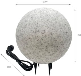 Lampada decorativa da esterno LUMISTONE 1xE27/15W/230V IP65 Ø 28 cm