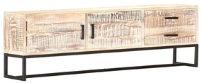 Mobile Porta Tv 140x30x45 Cm İn Legno Massello Di Acacia /