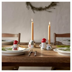 Portacandela in ceramica a tema natalizio Hammershøi Christmas Father Elf – Kähler Design