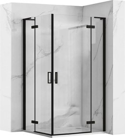 Cabina doccia REA Hugo Double Black 90x100