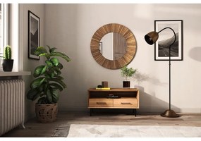 Tavolo TV in legno di quercia di colore naturale 90x50 cm Abies - The Beds