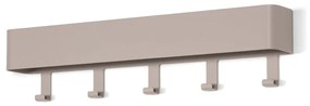 Appendiabiti da parete in metallo grigio-beige con mensola Dax Play - Spinder Design