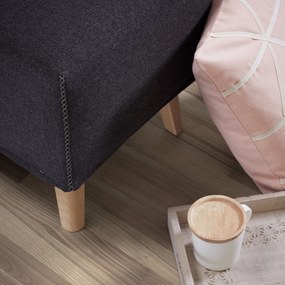 Kave Home - Panca Dyla nera in legno massello di faggio 111 cm
