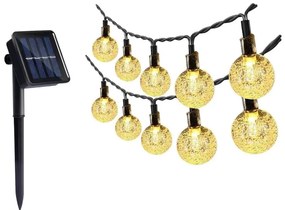 Catena solare LED 30xLED/0,12W/1,2V 1xAA 3000K IP44 400 mAh