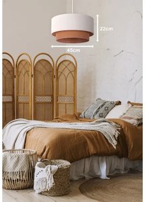 Duolla - Lampadario a sospensione con filo BOHO 1xE27/40W/230V diametro 45 cm color crema/marrone