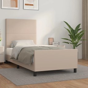 Giroletto Con Testiera Cappuccino 90x200 Cm İn Similpelle /