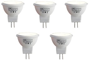 Set di 5 Lampadina LED G4 MR11 2.7W 210 lm 3000K 12V