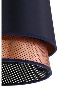 Duolla - Lampadario a plafone BELL SHINY 1xE27/15W/230V diametro 25 cm blu/rame