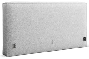 Testiera grigio chiaro in imbottito 249x100 cm Olivia – Micadoni