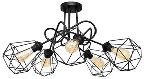 Lampadario da parete KARO 5xE27/15W/230V nero