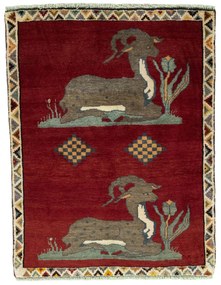 Gabbeh Tappeto persiano 130 x 100 Rosso (Iran) Annodato A Mano