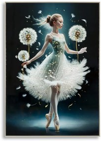 Dipinto Su Tela Laccato Dancing C/Cornice A 72X4X102