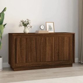 Credenza rovere marrone 102x35x55 cm in legno multistrato