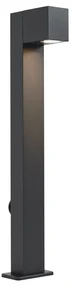 Lampada da terra moderna da esterno nera 65 cm con presa IP44 - Baleno