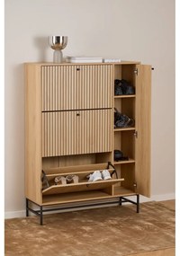 Scarpiera con ante in rovere colore naturale 99x140x35 cm Albany - Actona