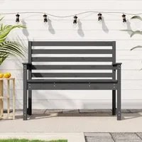 Panca da Giardino Grigia 109x48x91,5 cm Legno Massello di Pino 824062