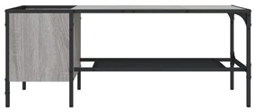 Tavolino salotto ripiano grigio sonoma 100x51x40cm multistrato
