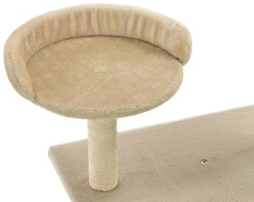 Albero per gatti con tiragraffi in sisal 95 cm beige