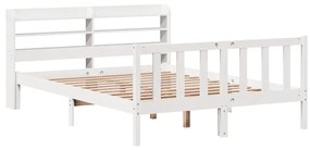 Letto senza materasso bianco 120x200 cm legno massello di pino