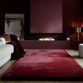 Tappeto in pelliccia sintetica bordeaux 160x230 cm Ivy Luxury Fur - Flair Rugs