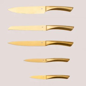 Set coltelli da cucina Livy Dorato - Sklum
