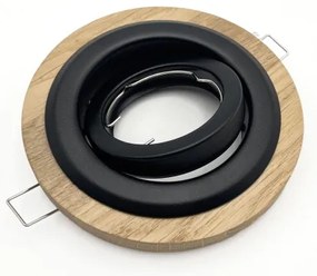 Set da 3 faretti da incasso TOBBY 1xGU10/20W/230V Ø 11,5 cm rovere/nero