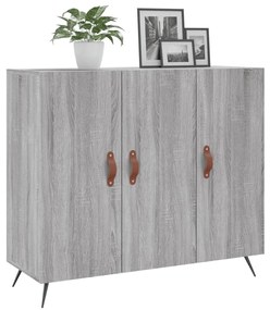 Credenza grigio sonoma 90x34x80 cm in legno multistrato