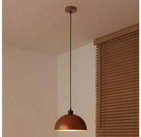 Duolla - Lampada a sospensione su cavo IRONLINE 1xE27/15W/230V Ø 27 cm rame/nero