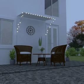 Tenda Da Sole Retrattile Con Led 250x150 Cm Crema /
