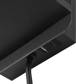 Lampada da parete nero opaco Comfort - Trio