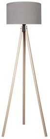Brilagi - Lampada con piedistallo VELVET 1xE27/60W/230V beige/grigio