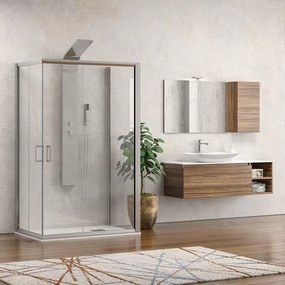 Box doccia 3 lati 70x70x70 altezza 180 cristallo trasparente K410 - KAMALU