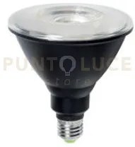 Lampadina led par30 nera e27 10w 750lm 3000k 38° 95x80mm 25000h cri...